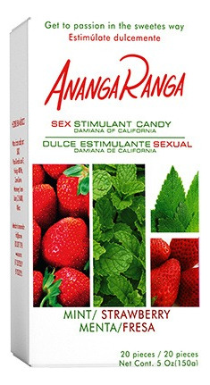 Dulces Estimulantes De Damiana Ananga Ranga Fresa C/20 Sxo