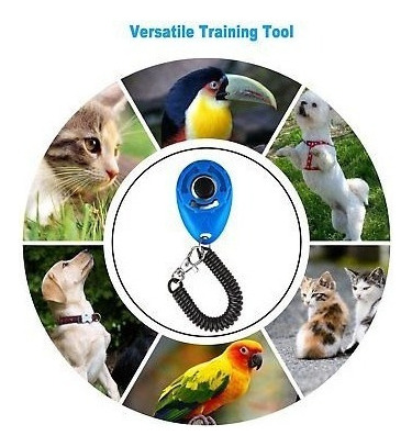 5 X Mini Perro Click Mascotas Clicker Entrenador Ayuda Guía