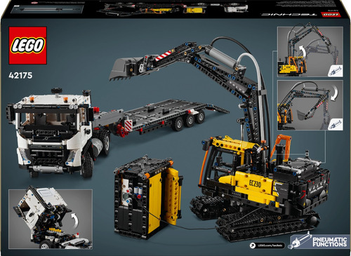 Caminhão Lego Technic Fmx e escavadeira elétrica Volvo 42175