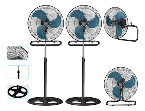 Ventiladores De Pie 3 En 1 Pedestal Pared Mesa 18 2 Pzs 2pcs