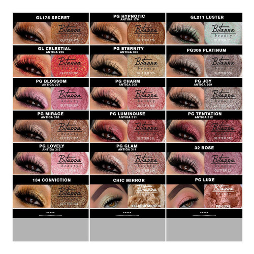 Imagem 6 de 9 de Glitter Pigmento Flocado Bitarra Asa De Borboleta Kit Com 50