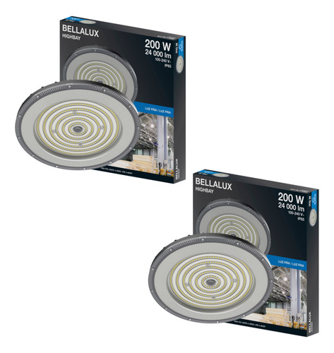 2 Luminárias Led Highbay 6500k 200w Biv Ledvance 7023236