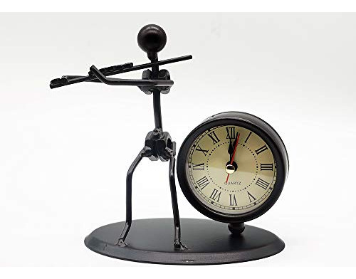 Yxzeros Reloj De Sobremesa De Metal Con Diseño Vintage De F