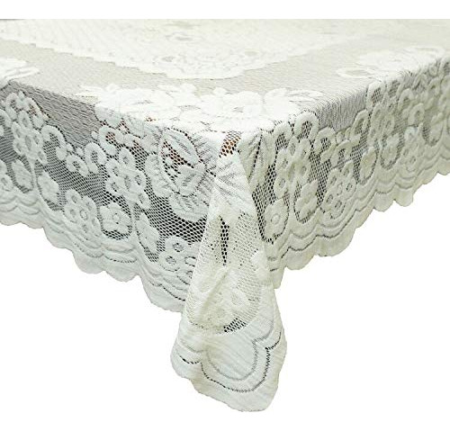 Gefeii White Lace Tablecloth Rectangular For 65xks