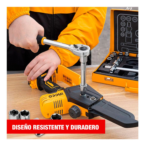 Set Juego De Dados Llave Tubo Ingco 24pcs ½'' Herramientas
