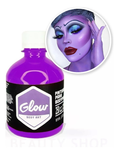 Maquillaje Artistico Fluo Basicos Bodypaint Glow 250 Cc