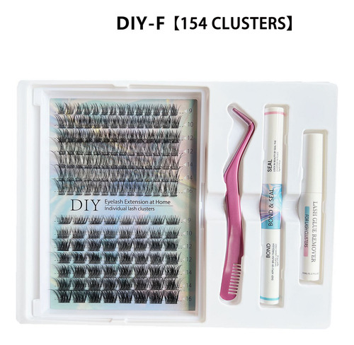 Kit De Pestañas Extensiones Reutilizable Racimo 154