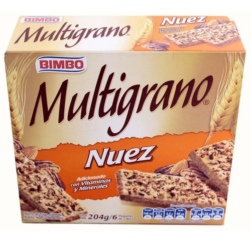 Barra Multigrano Bimbo Nuez 204 Gr