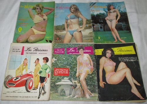 Lote 6 Revistas De Los 60´s Los Parisinos. Edición Bilingue.