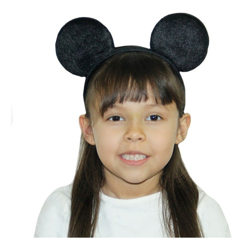 Diadema De Mickey Mouse Con Orejas De Tela Infantil