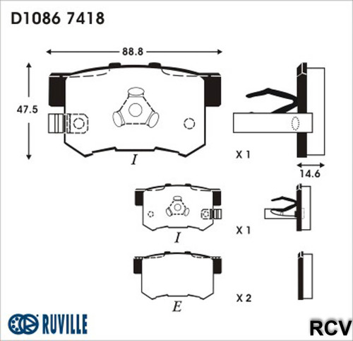 Balatas Disco  Trasera Para Honda Crv   2012