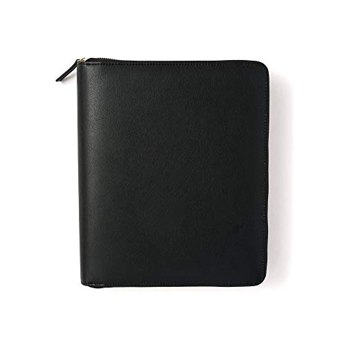 Carpeta Mini De Cuero Vegano Suave Negro 8.5 X 10...