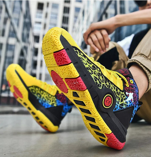 Zapatillas De Baloncesto Envueltas, Transpirables Y Antidesl