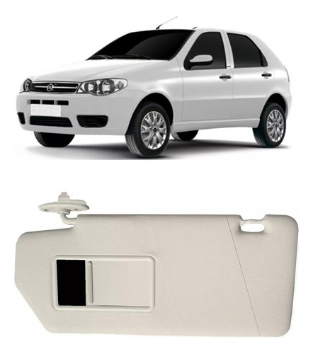 Visera Fiat Palio 2003/2016 Blanco Hielo Con Espejo Izquierd