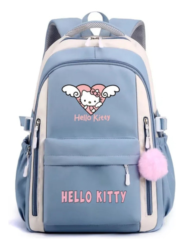 Mochila Escolar Hello Kitty Duradera Y Resistente Al Desgaste
