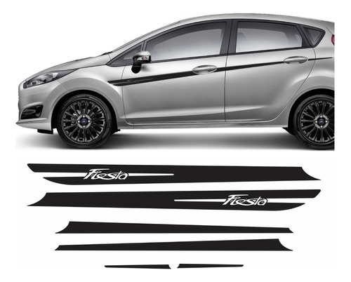 Adesivo Lateral New Fiesta Ford Linha Personalizada Imp13