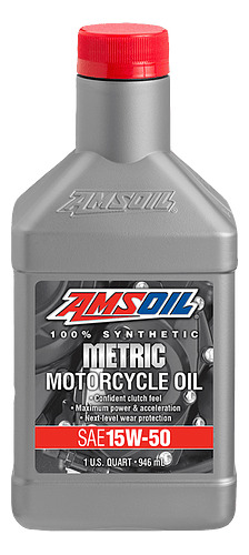 Aceite De Moto Amsoil 15w 50 Metric 1l 4t Full Sintetico 