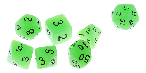 Conjunto De Dados Luminosos De 10x 7 Caras Para Juegos De