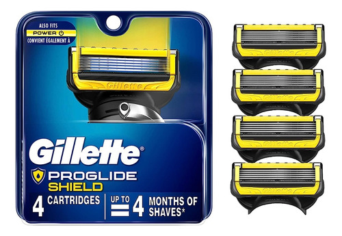 Cartucho Repuesto Gillette Fusion Proglide Shield Pack 4 