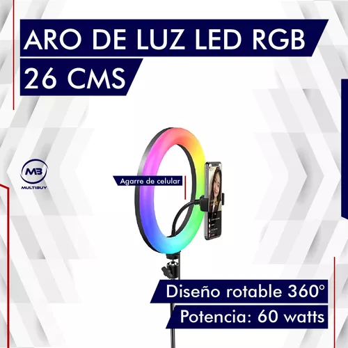 Aro Luz Led 30 Cm Trípode 2mts Celular Selfie Profesional