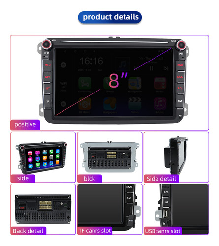 Lebeeaudio Estereo Android Gps Jetta Mk6 Bora Tiguan Golf Vw + Carplay