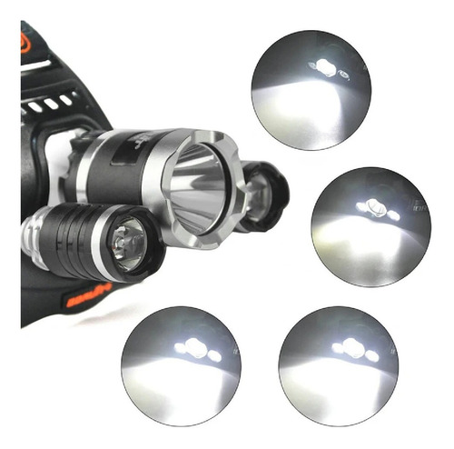 Imagen 2 de 5 de Linterna Cabeza Foco Minero Linterna Frontal Recargable 3k