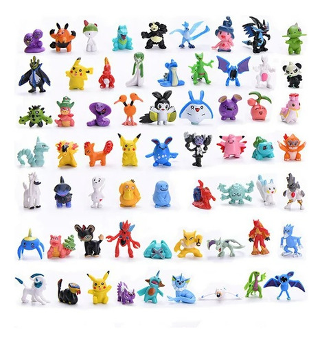 Pack 24 Mini Figuras Pokemon De 3 A 5 Cm