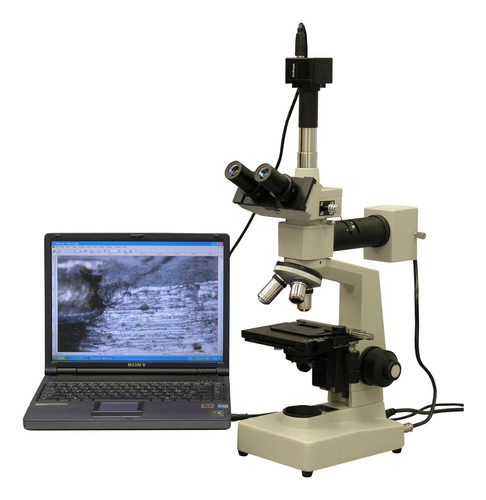 Amscope Microscopio Metalúrgico 40x-400x Epi + Cámara Dig.