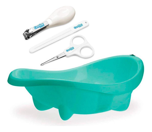 Banheira Azul Laguna Com Kit Para Unhas Para Bebês