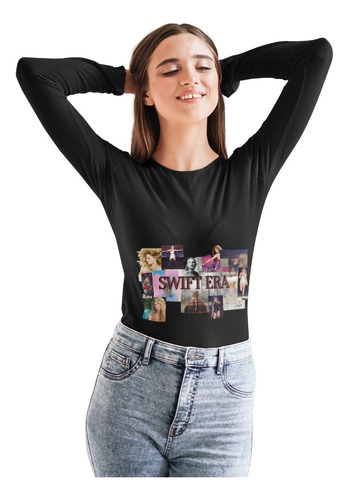 Polera Larga Dama Tailor Swift Artista Algodon Estampado