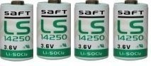 Saft 1/2aa Size Lithium Batteries (3.6v & 1200 Mah), 4 Pack