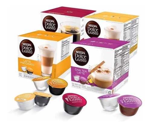 Caja X16 Capsulas Dolce Gusto - Nescafe! Todos Los Sabores | MercadoLibre