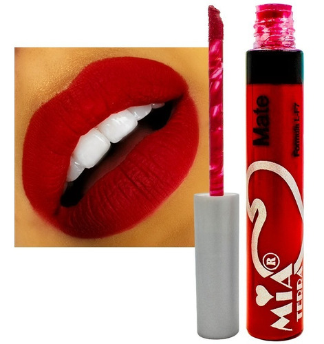 Labial Indeleble Acabado Mate Intenso Color Cereza 
