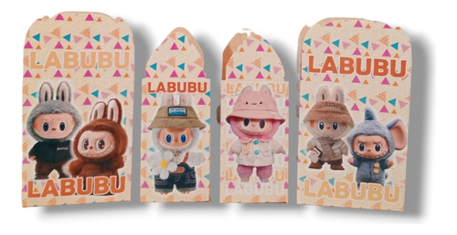 Plim Plim Kit Fiestas De Cumpleaños Cajas+vasos+platos 20p Labubu Labubu Labubu
