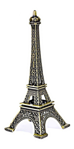 París Torre Eiffel 25 Cm Replica Decorativa Metalica Bronce