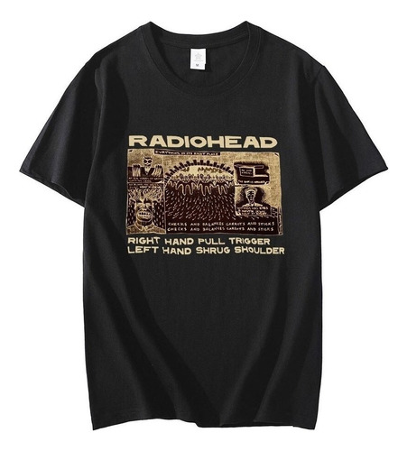 Radiohead Camiseta Vintage Banda De Rock Hip Hop Para Camise