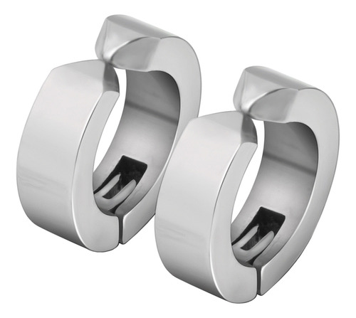 Argollas Hombre Aros Mujer X2 Pares A Presión Negro Y Plata