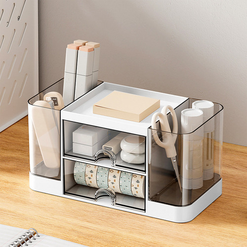Caja De Almacenamiento Con Portalápices, Tipo Cajón, Escrito