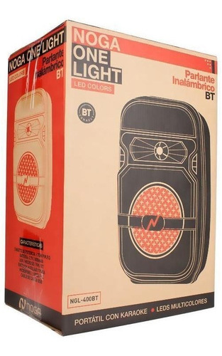 Imagen 2 de 5 de Parlante Noga One Light NGL-400BT con bluetooth negro