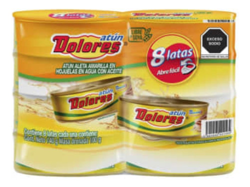 AtĂșn En Aceite Dolores 8 Pzas De 140 G C/u