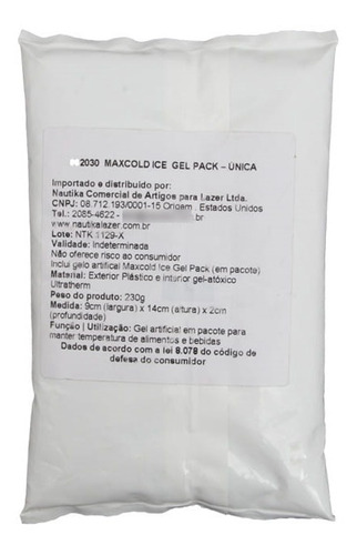 Gelo Artificial Em Gel Max Cold Com 236ml