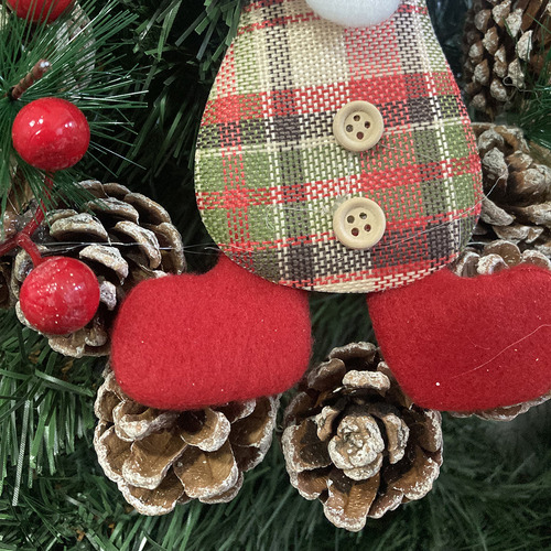 Corona Navidad Adorno Papa Noel Puerta Fiesta Pettish Online Color Feliz Navidad