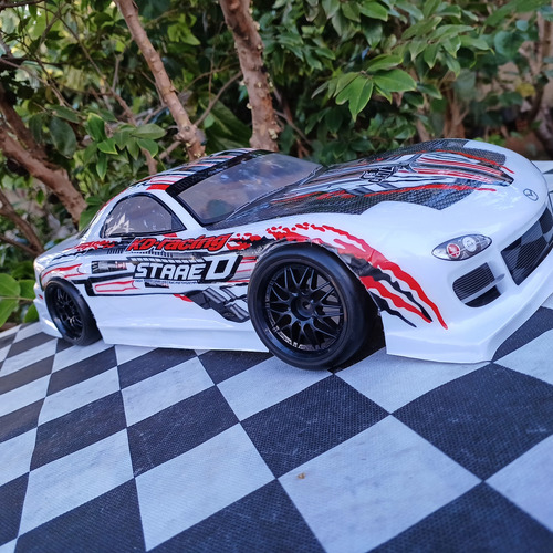 Bolha Rx7 Para Automodelo Escala 1/10 Já Pintada 