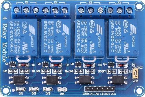 Modulo Relay Rele De 4 Canales 5v 10a Electronica | Icutech