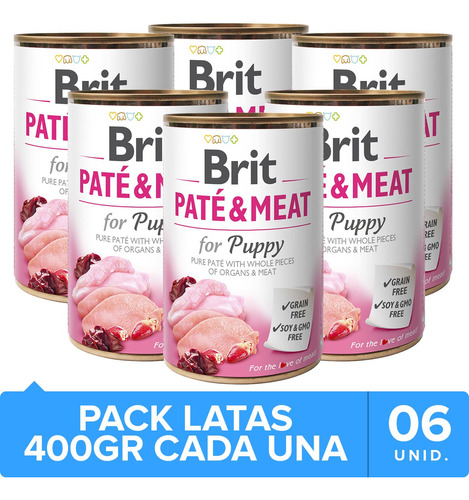Alimento Húmedo Brit Care Pollo,pavo Perro Cachorro 6 Un. Np