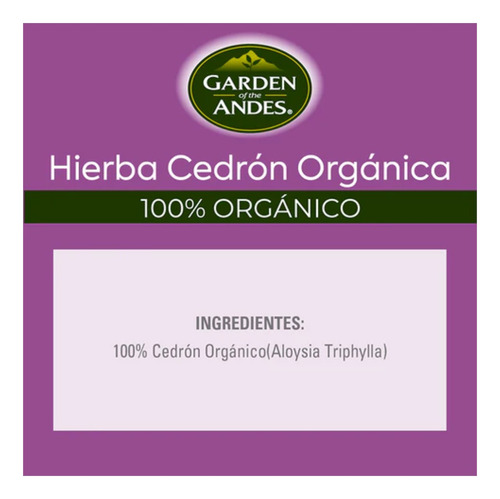 Infusion Cedron Organico / Verbena. Organico. Agronewen