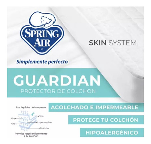 Almohada Infantil Y Protector De Colchón Mat Spring Air