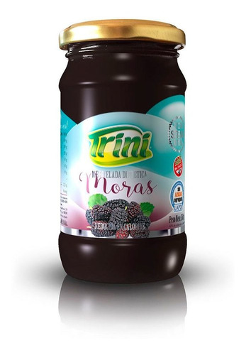 Mermelada Sin Azúcar Trini De Moras 360gr - Sin Tacc Trini - Moras - Frasco - 360 g (Incluye: Es producto dietético)