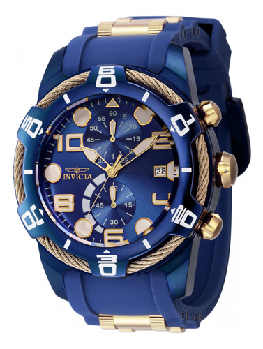 Reloj Para Hombres Invicta Bolt 40724 Azul, Oro