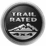 Emblema Jeep Trail Rates 4x4 Para Guardafango